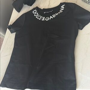 Dolce & Gabbana Black Fitted Short Sleeve T-Shirt